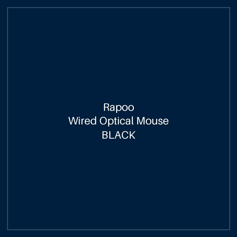 RAPOO Wired Optical Mouse BLACK