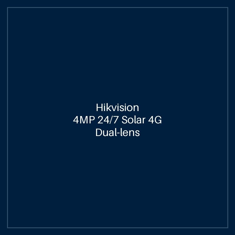 Hikvision 4MP 24/7 Solar 4G Dual-lens PT Camera