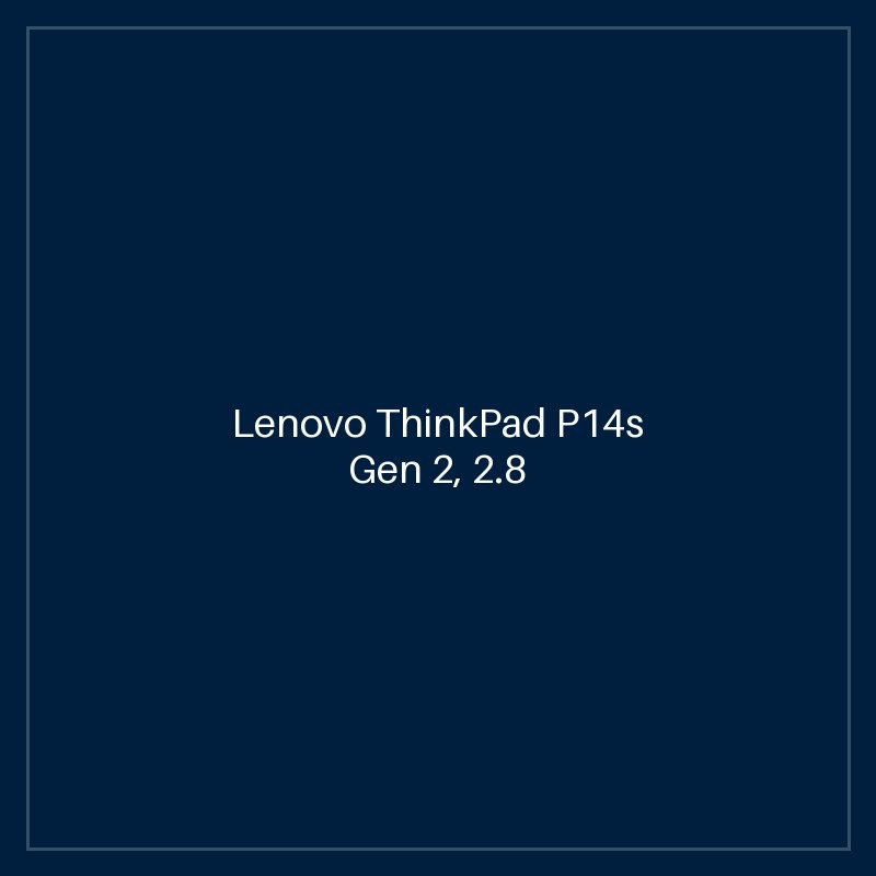 Lenovo ThinkPad P14s Gen 2, 2.8 GHz Core i7-1165G7, 4-core CPU, 4.7 GHz Turbo, 32GB DDR4-3200, 1TB NVMe SSD, 14" Full HD IPS 1920 x 1080, Thunderbolt 4, Backlit Keyboard, Nvidia Quadro T500 4GB Graphics, Windows 10 Pro