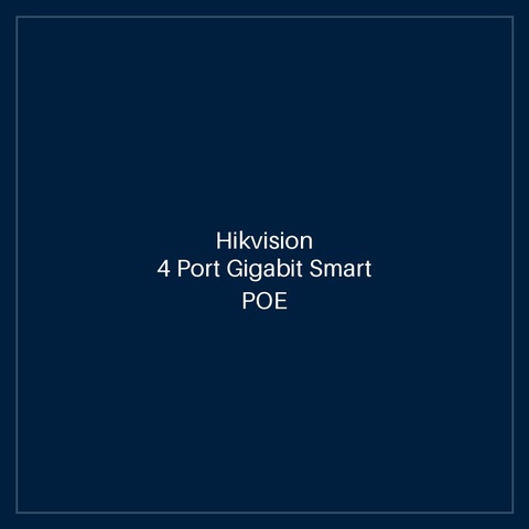 Hikvision - 4 Port Gigabit Smart POE Switch