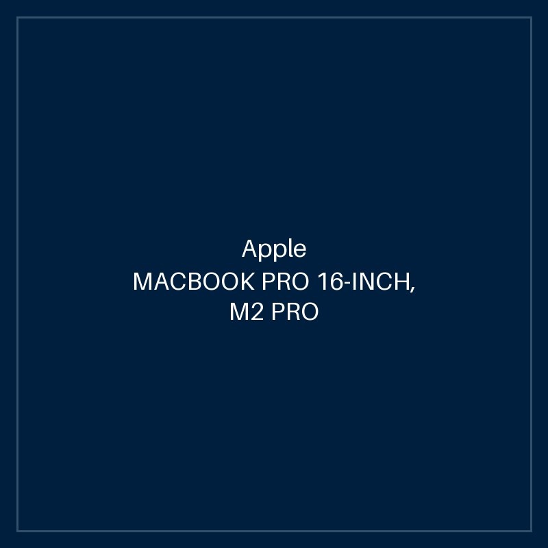 MACBOOK PRO 16-INCH, M2 PRO CHIP, 12C CPU, 19C GPU, 16GB UM, 1TB SSD - SILVER