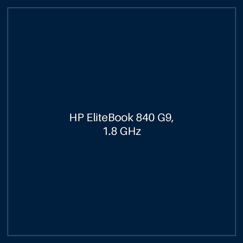 HP EliteBook 840 G9, 1.8 GHz Core i7-1265U, 10-core CPU, 4.8 GHz Turbo, 16GB DDR5-4800, 512GB NVMe SSD, Fingerprint Sensor, 5MP Camera, B & O Audio, 14" 1920 x 1200, Windows 11 Pro