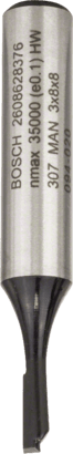 Bosch Routing: Straight bits 8 mm, D1 16 mm, L 20 mm, G 51 mm