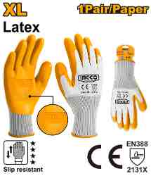 Ingco Latex gloves (HGVL08-XL)