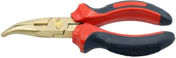Non-sparking bent nose pliers 6" g