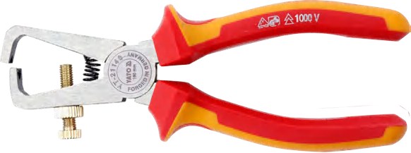 Insulated wire stripping plier