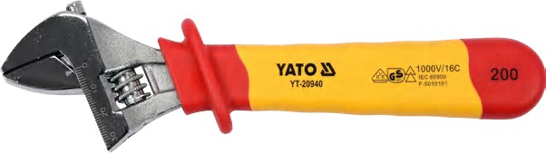 Insulated adjustable wrench 300 mm